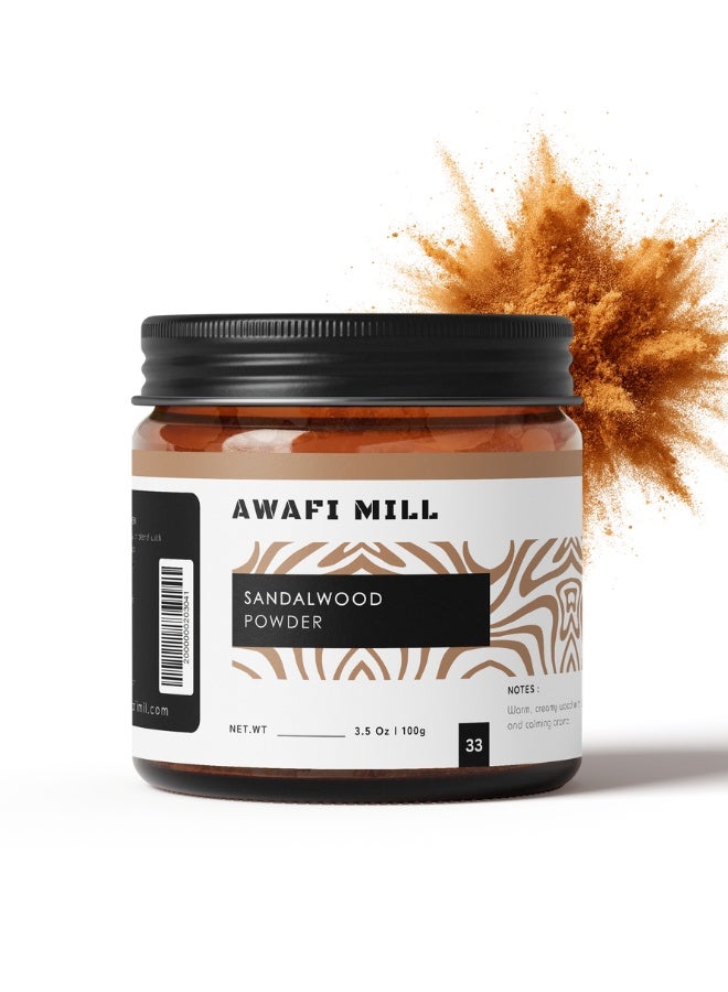 AWAFI MILL Sandalwood Powder (Santalum spp.) 100g (3.5 Oz) - Pack of 5 | Ground Incense Wood for Charcoal & Bakhoor Burners, Cone/Stick Making - Image 1